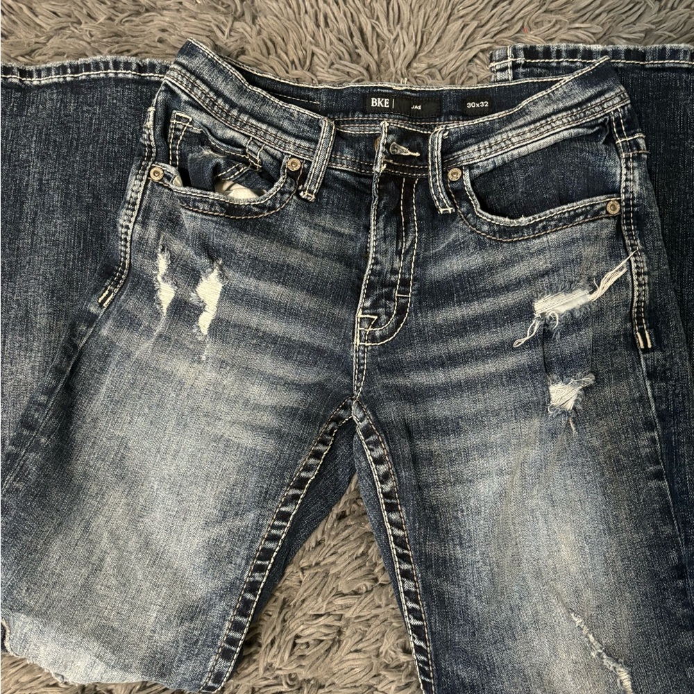 buckle bootcut jeans